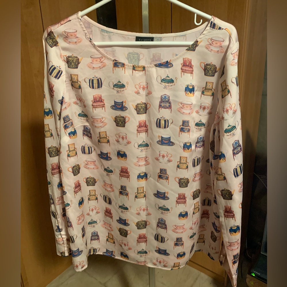 Talbots Multicolor Teacup Blouse